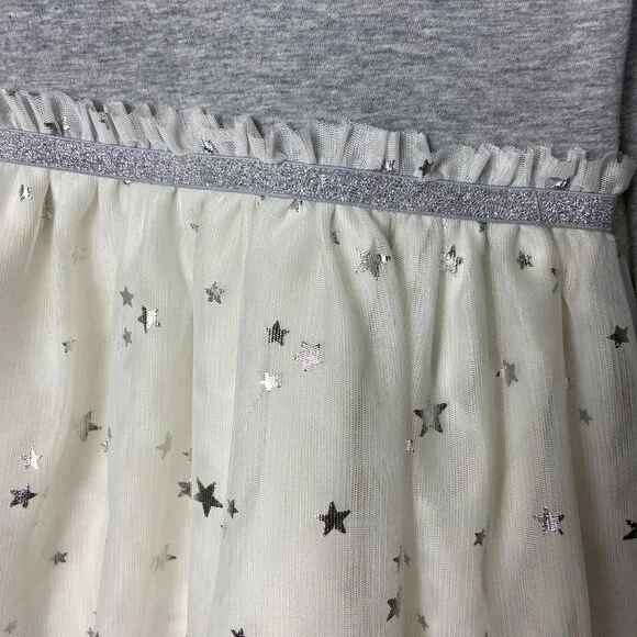 NWOT Cat & Jack Grey & Silver Stars  Dress 5T - Picture 3 of 7